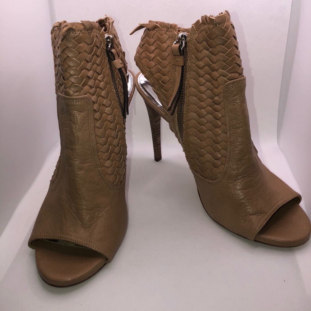 Coach Open Toe Boot Heels